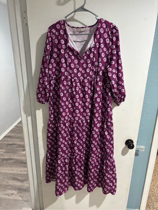 Dresses & Skirts - Women’s Purple Floral Tiered maxi Dress
